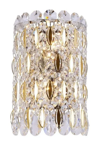 Бра LIRICA AP2 CHROME/GOLD-TRANSPARENT Crystal Lux прозрачный на 2 лампы, основание хром в стиле классический  фото 2